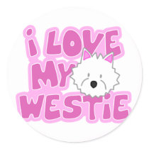 I Love My Westie Stickers