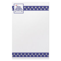 I Love My White German Shepherd (Female Dog) Personalized Stationery