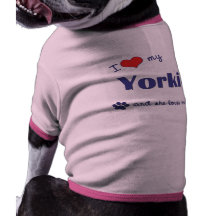 I Love My Yorkie (Female Dog) Doggie Tshirt