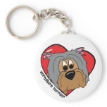 I Love my Yorkie Keychain (Cartoon)
