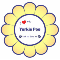 I Love My Yorkie Poo (Female Dog) Photo Cutouts