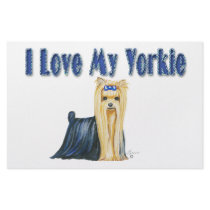 I Love My Yorkie Yorkshire Terrier Stationery Card