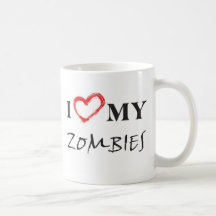 I love my zombies tazas de café
