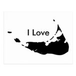 I Love Nantucket In BLACK Post Card