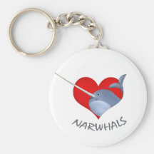 I love Narwhals Key Chains