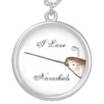 I Love Narwhals necklaces