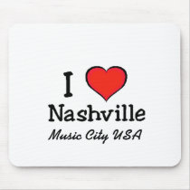 I Love Nashville Mouse Pads