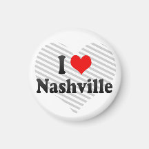 I Love Nashville, United States Fridge Magnets