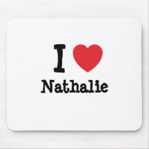 I love Nathalie heart T-Shirt Mouse Pads