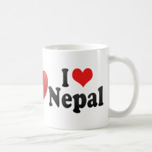 I Love Nepal Coffee Mugs