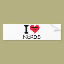 i love nerds bumper stickers