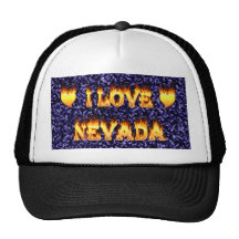 I love nevada fire and flames mesh hat
