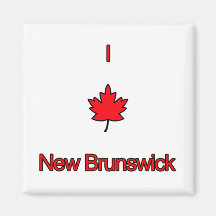 I Love New Brunswick Refrigerator Magnets