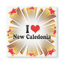I Love New Caledonia Refrigerator Magnets