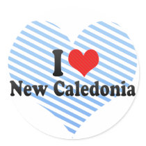 I Love New Caledonia Round Sticker