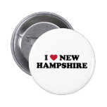 I Love New Hampshire Pinback Button