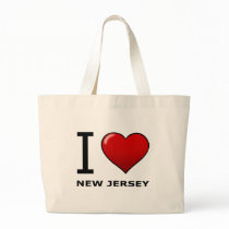 I LOVE NEW JERSEY TOTE BAGS