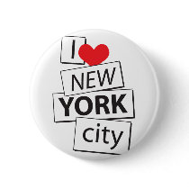 I Love New York City Pinback Button
