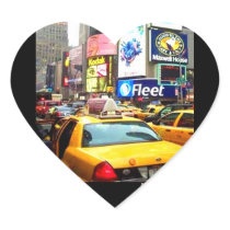I LOVE NEW YORK GIFT STICKER - YELLOW CABS AND 7TH