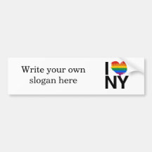 I LOVE NEW YORK PRIDE BUMPER STICKER