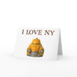 I Love New York Yellow Chequered Taxi Cab cards