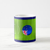 I Love New Zealand football soccer flag mug