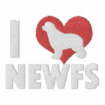 I Love Newfs Embroidered Long Sleeve TShirt