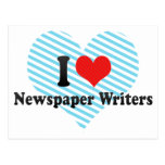 I Love Newspaper Writers Post Card