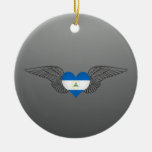 I Love Nicaragua -wings Christmas Tree Ornaments