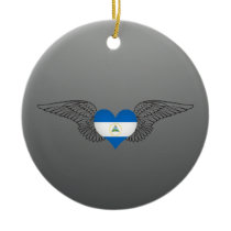 I Love Nicaragua -wings ornaments