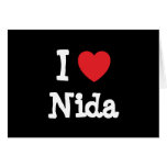 I love Nida heart T-Shirt cards