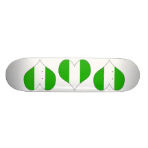 I Love Nigeria Custom Skate Board