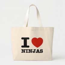 I love Ninjas Tote Bag