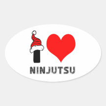 I Love Ninjutsu Design Stickers