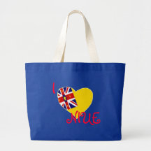 I love Niue Bag, with Niuean heart flag
