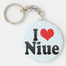 I Love Niue Key Chain