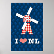 I love NL, Windmill Print