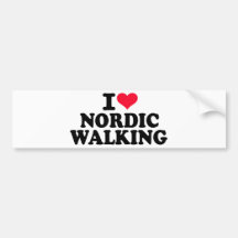 I love Nordic Walking Bumper Sticker