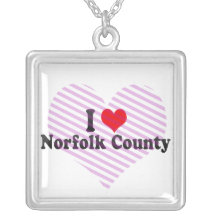 I Love Norfolk County, Canada Personalized Necklace