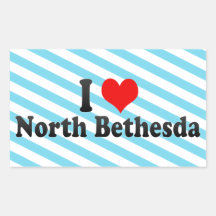 I Love North Bethesda, United States Stickers