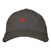"I LOVE NORTH CAROLINA" BASEBALL CAP