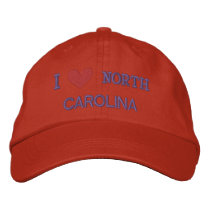 "I LOVE NORTH CAROLINA" EMBROIDERED HAT