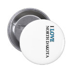 I Love North Dakota Design Button