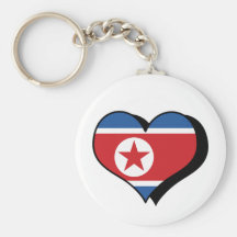 I Love North Korea Keychain