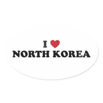 I Love North Korea Sticker