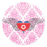 I Love North Korea -wings Stickers