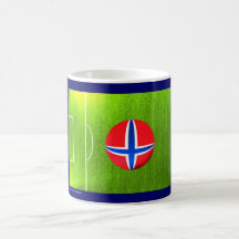 I Love Norwegian football soccer flag mug