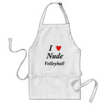 I Love Nude Volleyball aprons