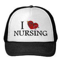 I Love Nursing Hats