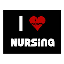 I Love Nursing Postcard
